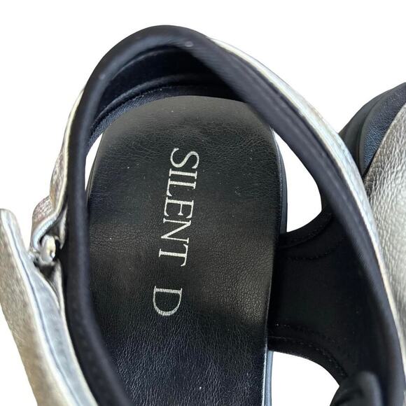 ANTHROPOLOGIE SILENT D SPORTY SANDALS SILVER SIZE 7 NEW. - Picture 8 of 8